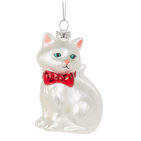 Vintage Glass Cat Ornament