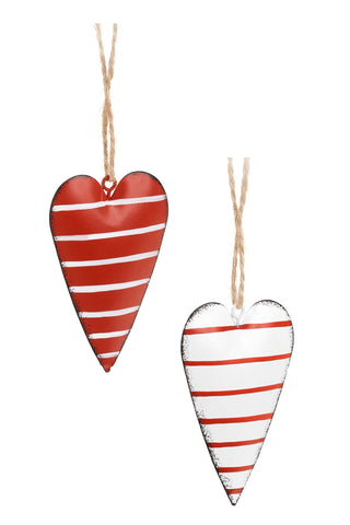 Heart Ornaments, Stripes