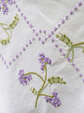 April Cornell Cafe Cloth, Embroidered Lavender
