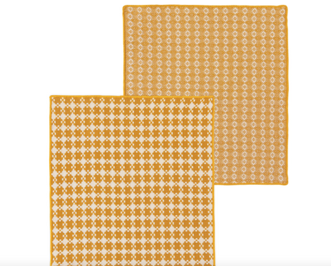 Facet Dishcloths, Ochre