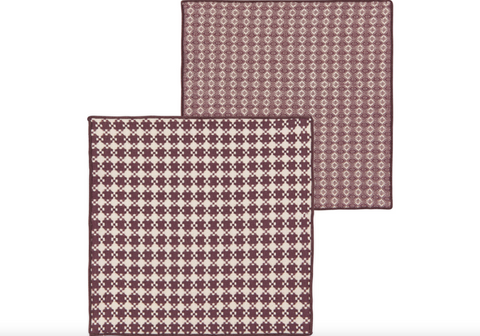 Facet Dishcloths, Ash Plum