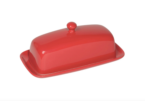 Rectangle Butter Dish, Red