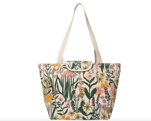 Bees Blooms Fold Up Fresh Tote