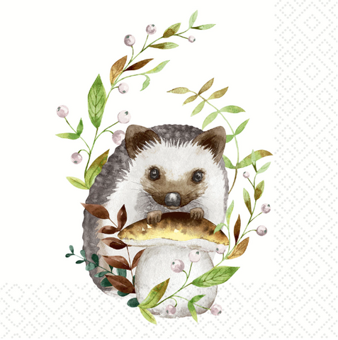 Paper Lunch Napkins, Forest Hedgehog