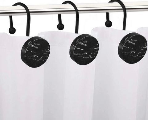 Michealangelo Shower Curtain Hooks, Black