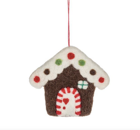 Felt Gingerbread House Ornament