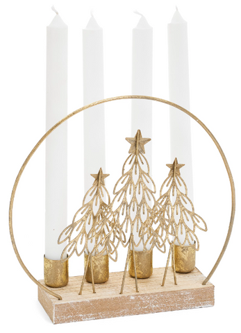 Gold Tree Candle Holder