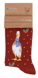 Wrendale Women's Sock, Christmas Duck