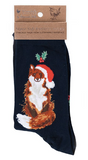 Wrendale Women's Sock, Festive Fox