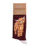 Wrendale Men's Sock, A Highland Christmas