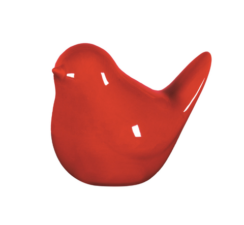 Red Ceramic Bird