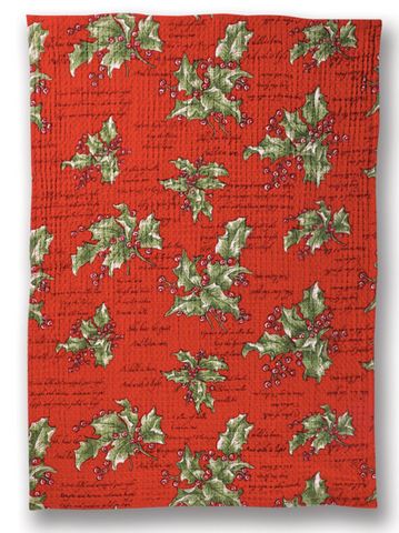 April Cornell Tea Towel, Holly Song