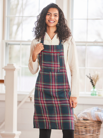 April Cornell Apron, Evergreen Plaid