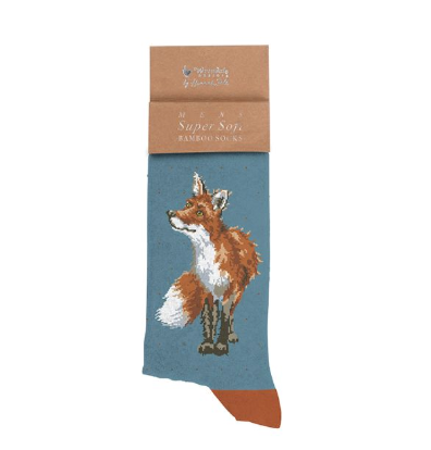 Wrendale Men's Socks, Bright Eyed (Fox)