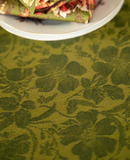 April Cornell Breakfast Cloth, Peony Jacquard - Olive