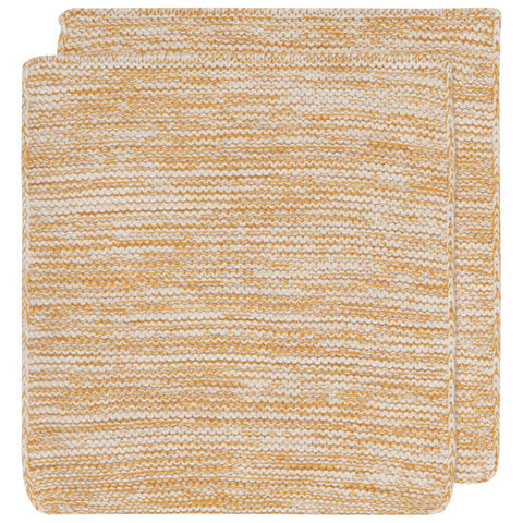 Knit Dishcloths, Ochre