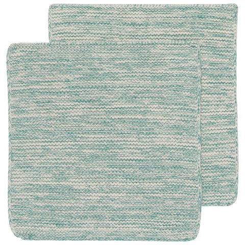 Knit Dishcloths, Lagoon