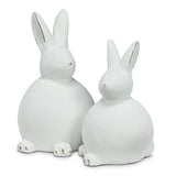 White Sitting Rabbits