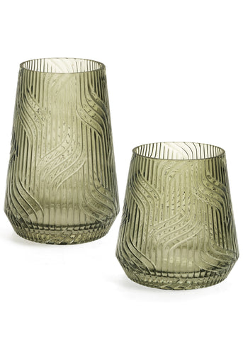 Textured Small Vase, Moss