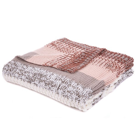 Baba Knitted Throw, Striped