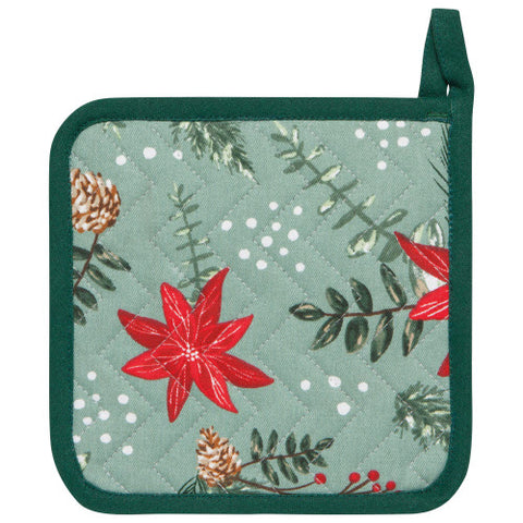 Potholder, Poinsettia